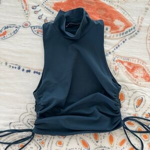 Zara blue crop top